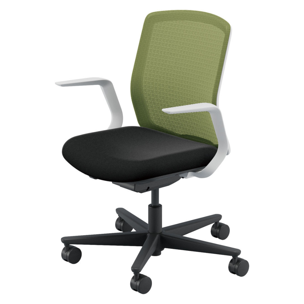 UCHIDA(内田洋行) CARISSA2(カリッサ2) ミドルバック ツートン 座ブラックタイプ