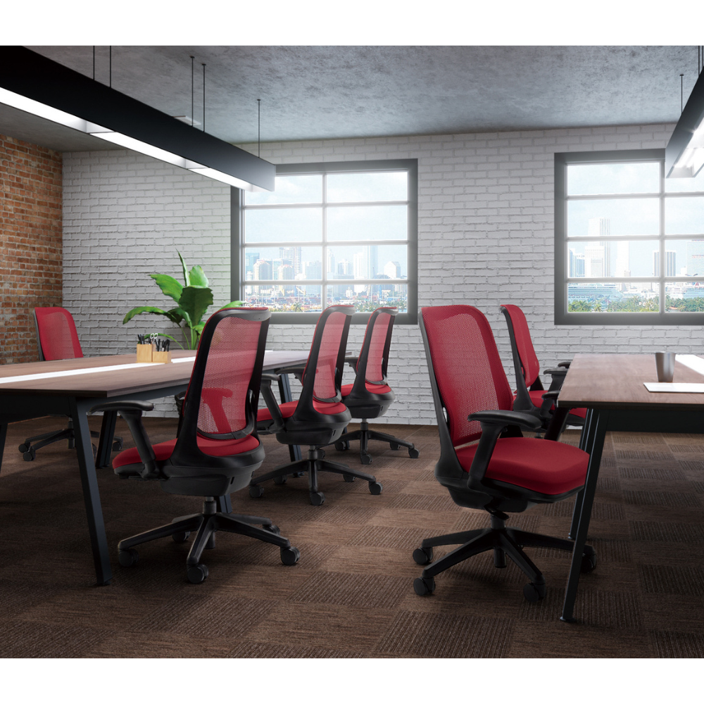 LION(ライオン事務器) RIDE(ライド) ブラックフレーム オフィスチェア メッシュ