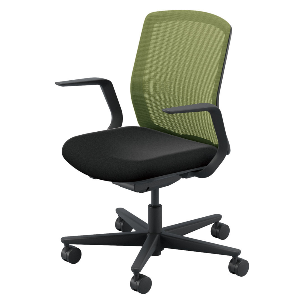 UCHIDA(内田洋行) CARISSA2(カリッサ2) ミドルバック ツートン 座ブラックタイプ