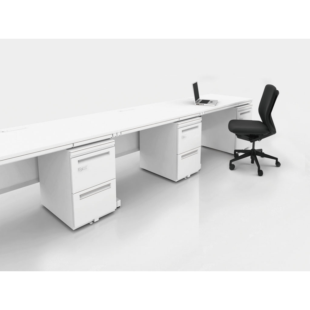 UCHIDA(内田洋行) STワゴン A4-3段【シリンダー錠】 W396×D585×H606mm