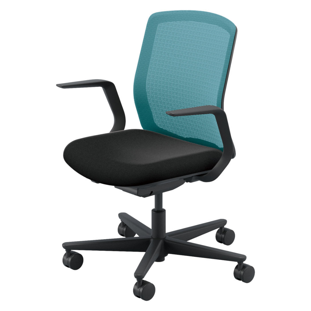 UCHIDA(内田洋行) CARISSA2(カリッサ2) ミドルバック ツートン 座ブラックタイプ