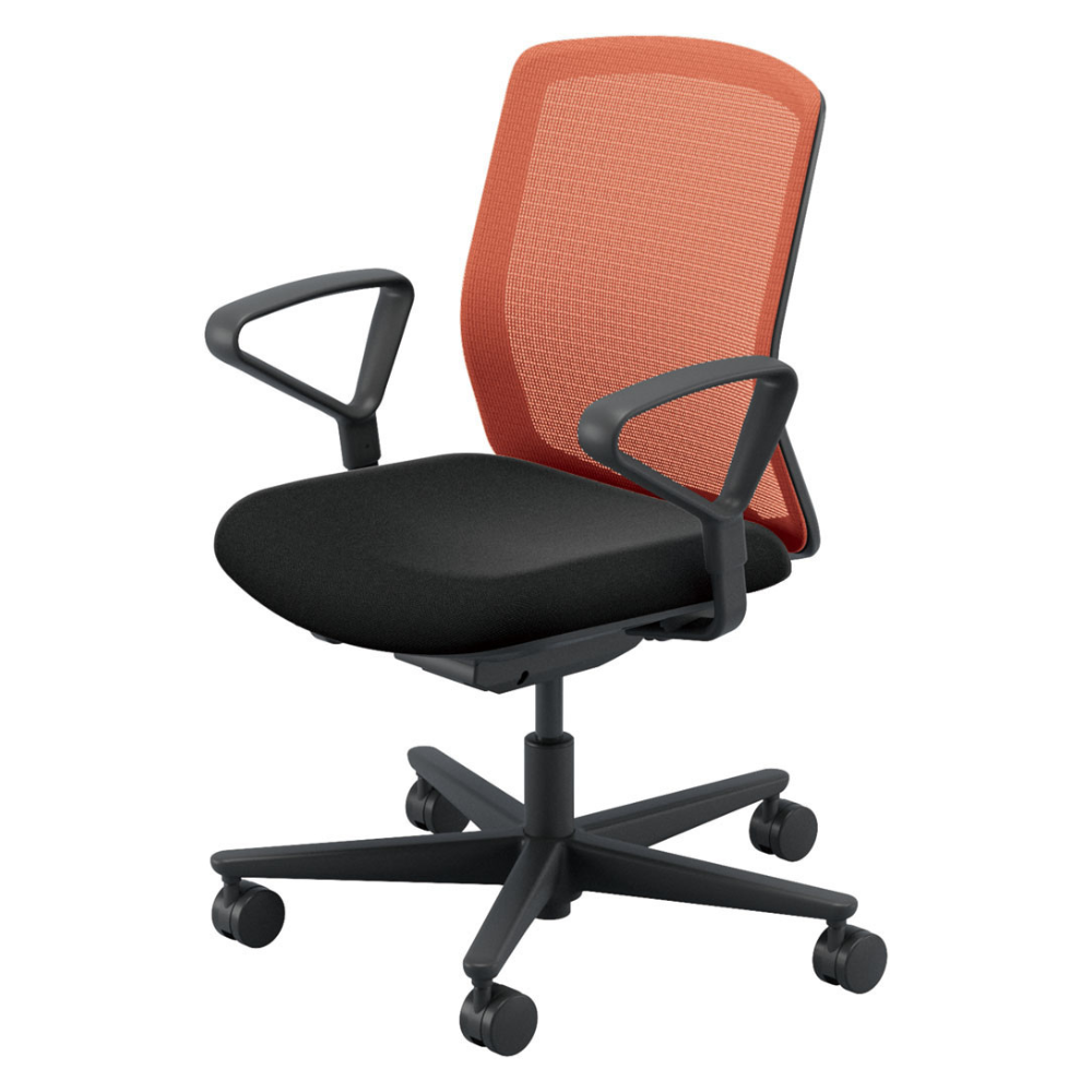 UCHIDA(内田洋行) CARISSA2(カリッサ2) ミドルバック ツートン 座ブラックタイプ