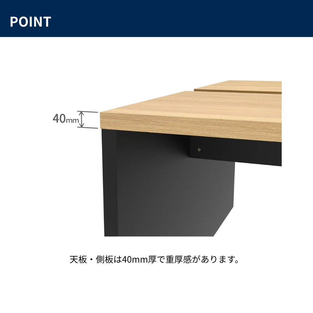 フリーアドレスデスク RYSシリーズ 両面基本セット【奥行1200mm】