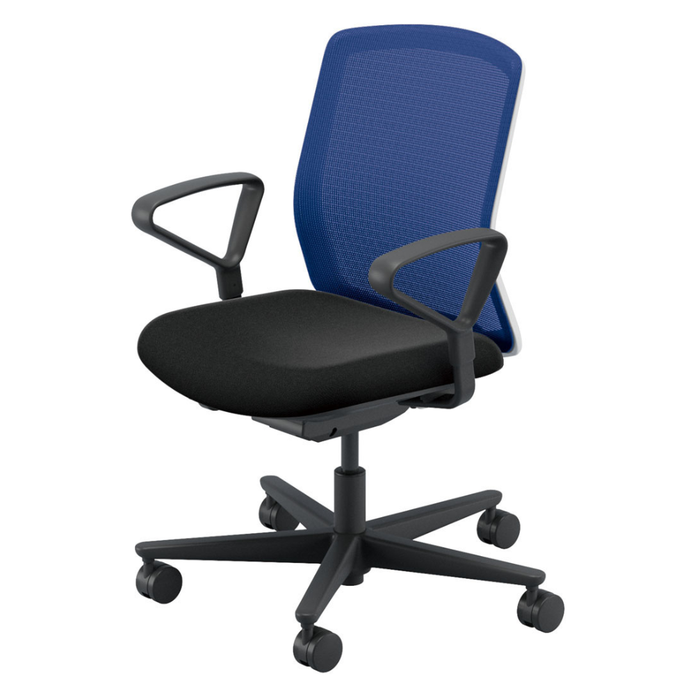 UCHIDA(内田洋行) CARISSA2(カリッサ2) ミドルバック ツートン 座ブラックタイプ