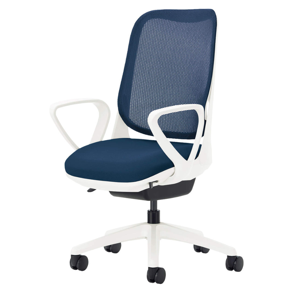 LION(ライオン事務器) RIDE(ライド) ホワイトフレーム オフィスチェア メッシュ