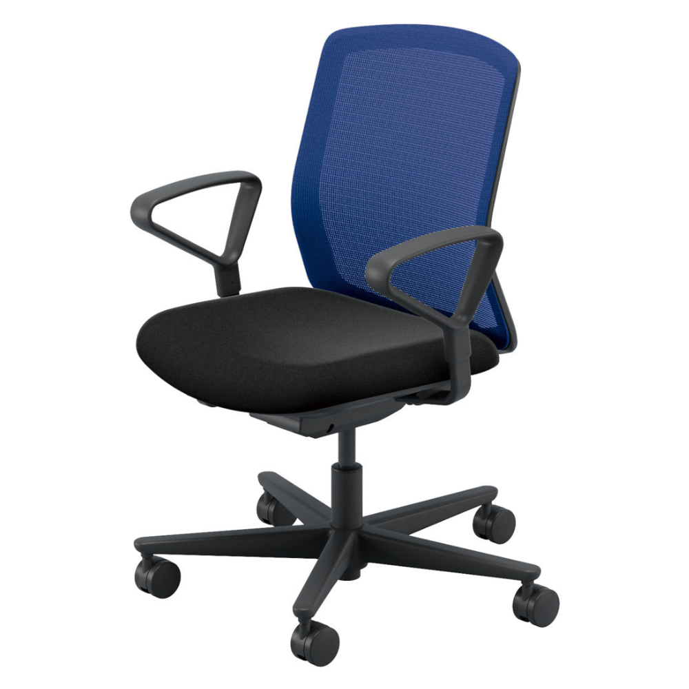 UCHIDA(内田洋行) CARISSA2(カリッサ2) ミドルバック ツートン 座ブラックタイプ