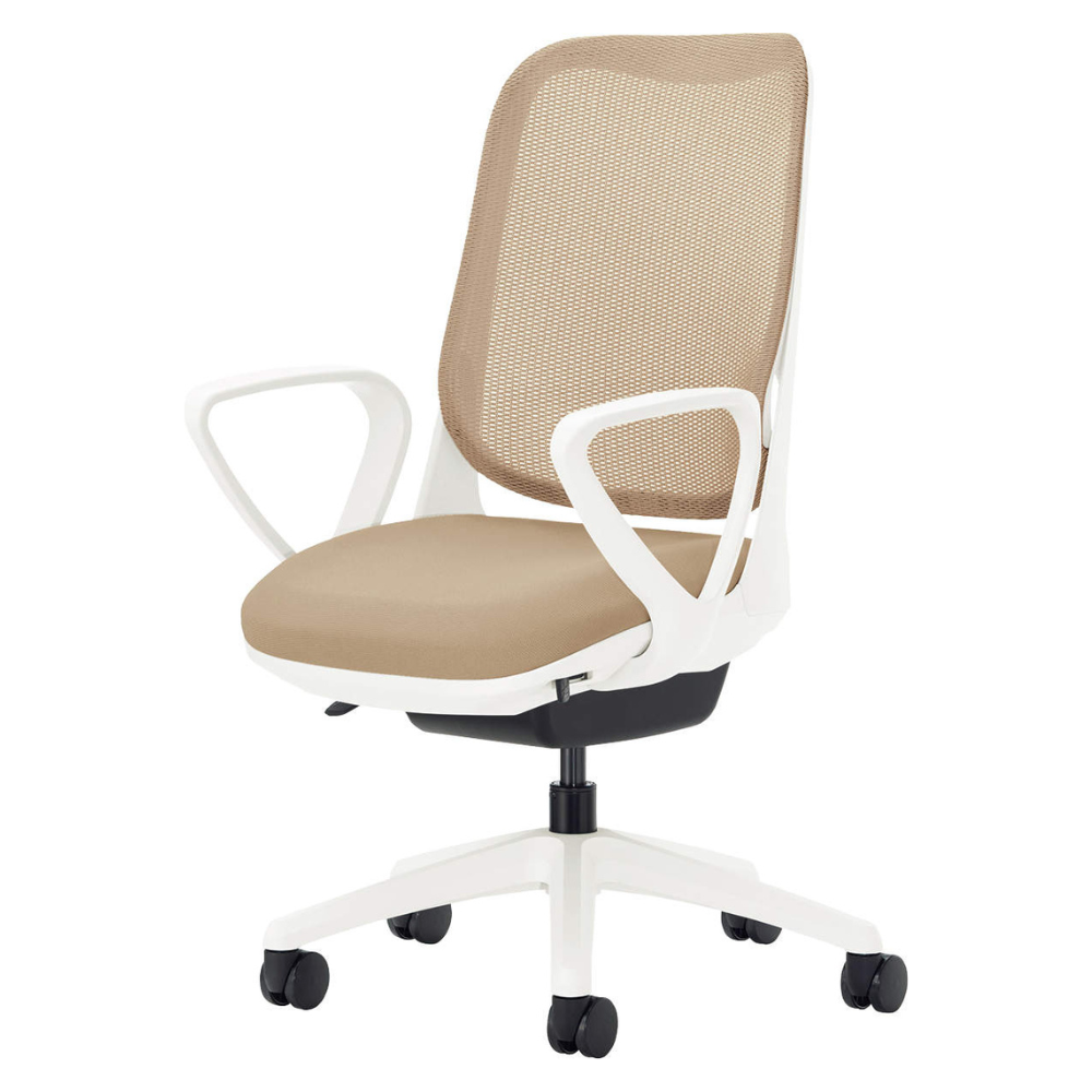 LION(ライオン事務器) RIDE(ライド) ホワイトフレーム オフィスチェア メッシュ