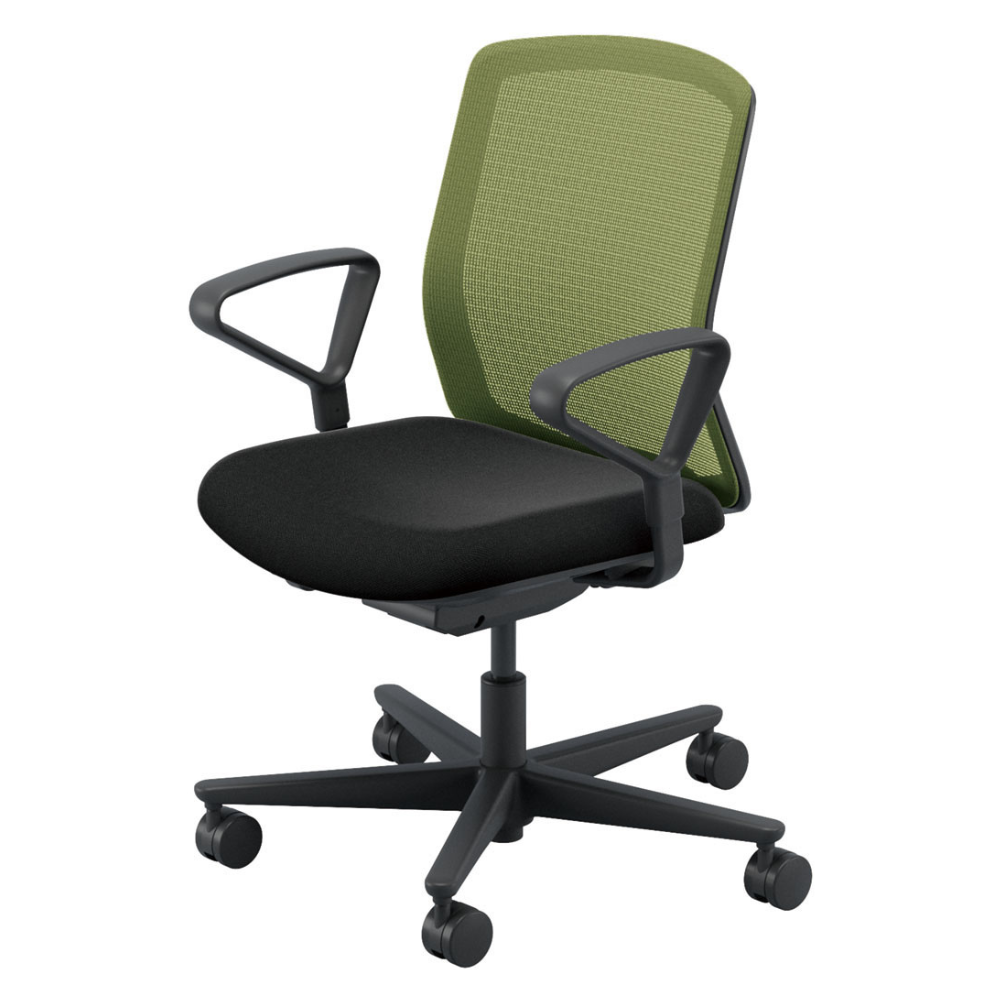 UCHIDA(内田洋行) CARISSA2(カリッサ2) ミドルバック ツートン 座ブラックタイプ