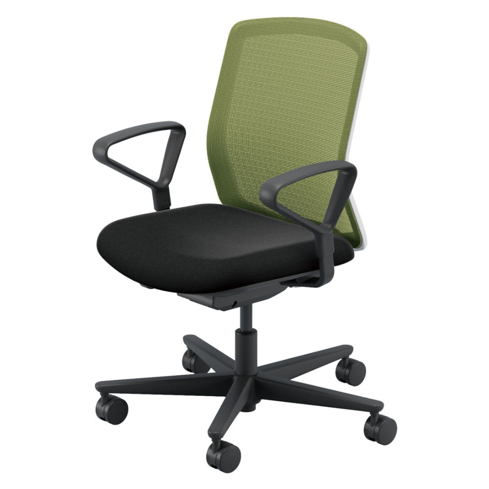 UCHIDA(内田洋行) CARISSA2(カリッサ2) ミドルバック ツートン 座ブラックタイプ