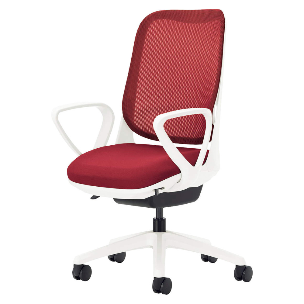 LION(ライオン事務器) RIDE(ライド) ホワイトフレーム オフィスチェア メッシュ