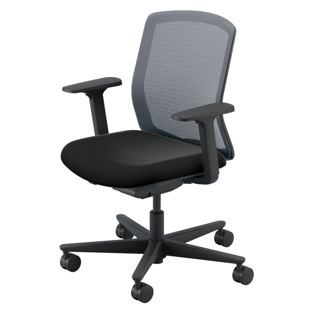 UCHIDA(内田洋行) CARISSA2(カリッサ2) ミドルバック ツートン 座ブラックタイプ