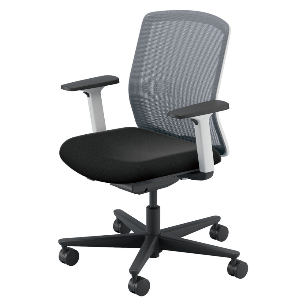 UCHIDA(内田洋行) CARISSA2(カリッサ2) ミドルバック ツートン 座ブラックタイプ