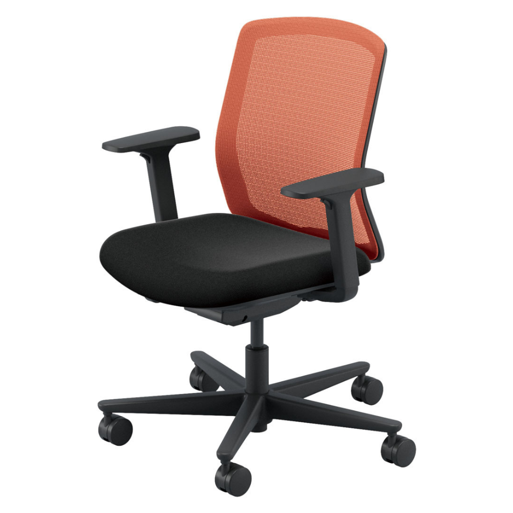 UCHIDA(内田洋行) CARISSA2(カリッサ2) ミドルバック ツートン 座ブラックタイプ