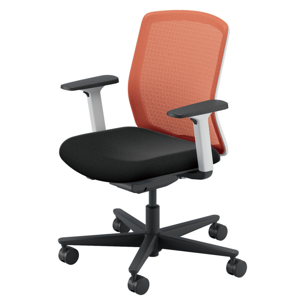 UCHIDA(内田洋行) CARISSA2(カリッサ2) ミドルバック ツートン 座ブラックタイプ