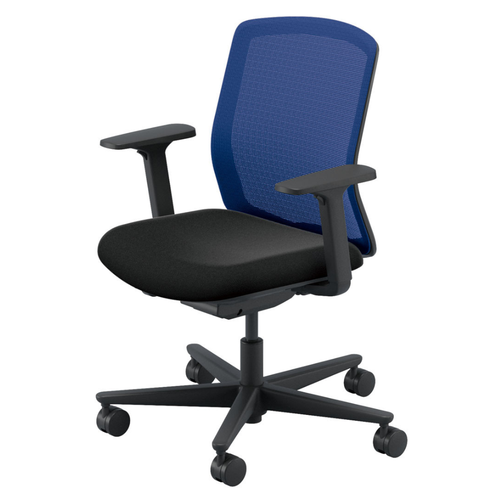 UCHIDA(内田洋行) CARISSA2(カリッサ2) ミドルバック ツートン 座ブラックタイプ