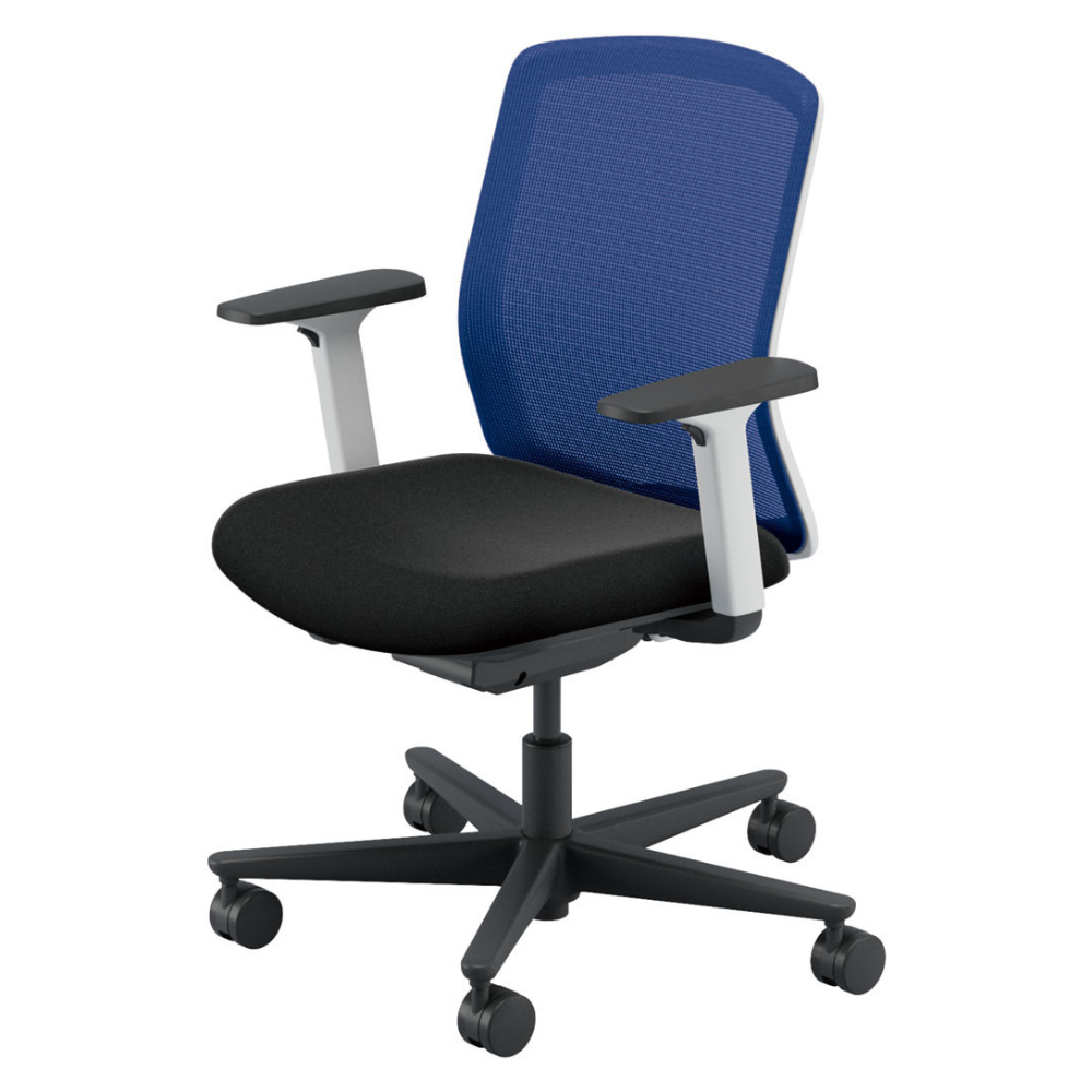 UCHIDA(内田洋行) CARISSA2(カリッサ2) ミドルバック ツートン 座ブラックタイプ