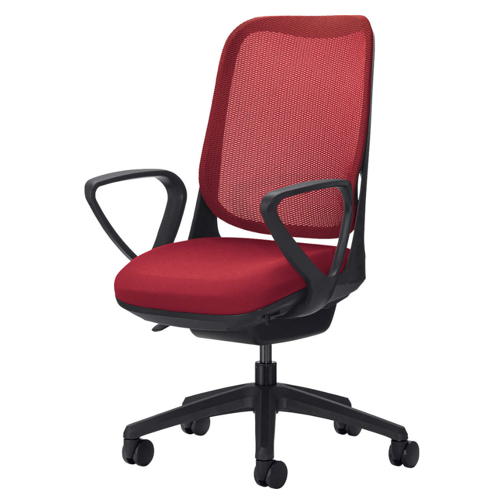 LION(ライオン事務器) RIDE(ライド) ブラックフレーム オフィスチェア メッシュ