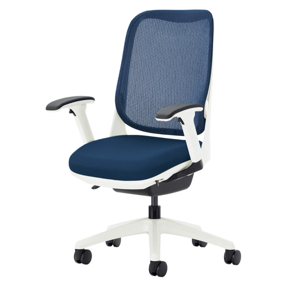 LION(ライオン事務器) RIDE(ライド) ホワイトフレーム オフィスチェア メッシュ