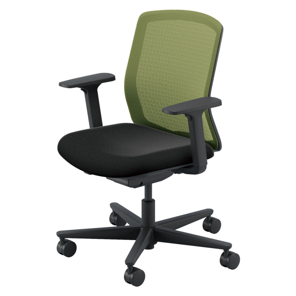 UCHIDA(内田洋行) CARISSA2(カリッサ2) ミドルバック ツートン 座ブラックタイプ