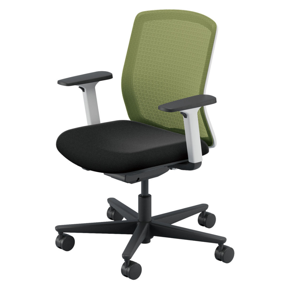 UCHIDA(内田洋行) CARISSA2(カリッサ2) ミドルバック ツートン 座ブラックタイプ