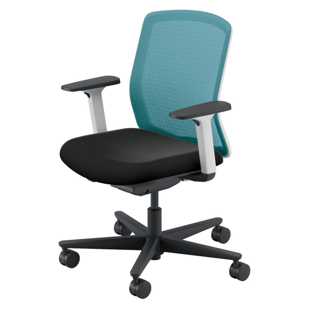 UCHIDA(内田洋行) CARISSA2(カリッサ2) ミドルバック ツートン 座ブラックタイプ