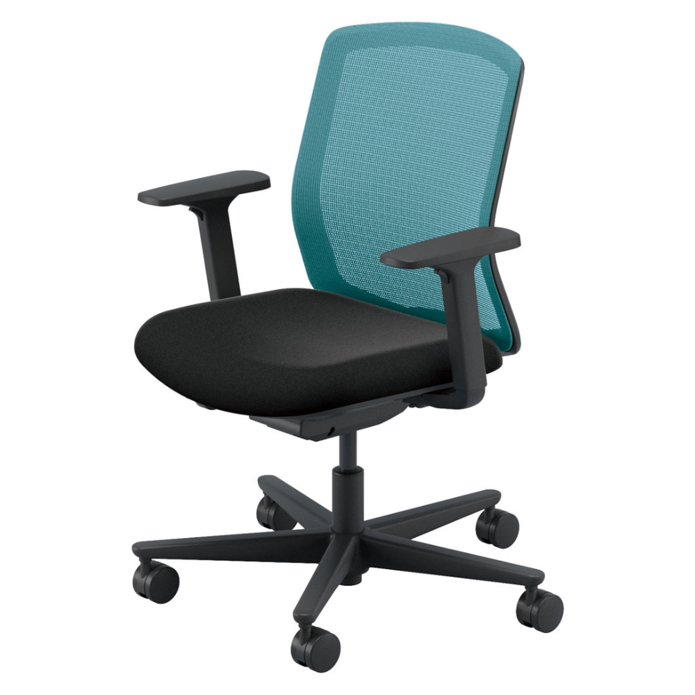 UCHIDA(内田洋行) CARISSA2(カリッサ2) ミドルバック ツートン 座ブラックタイプ