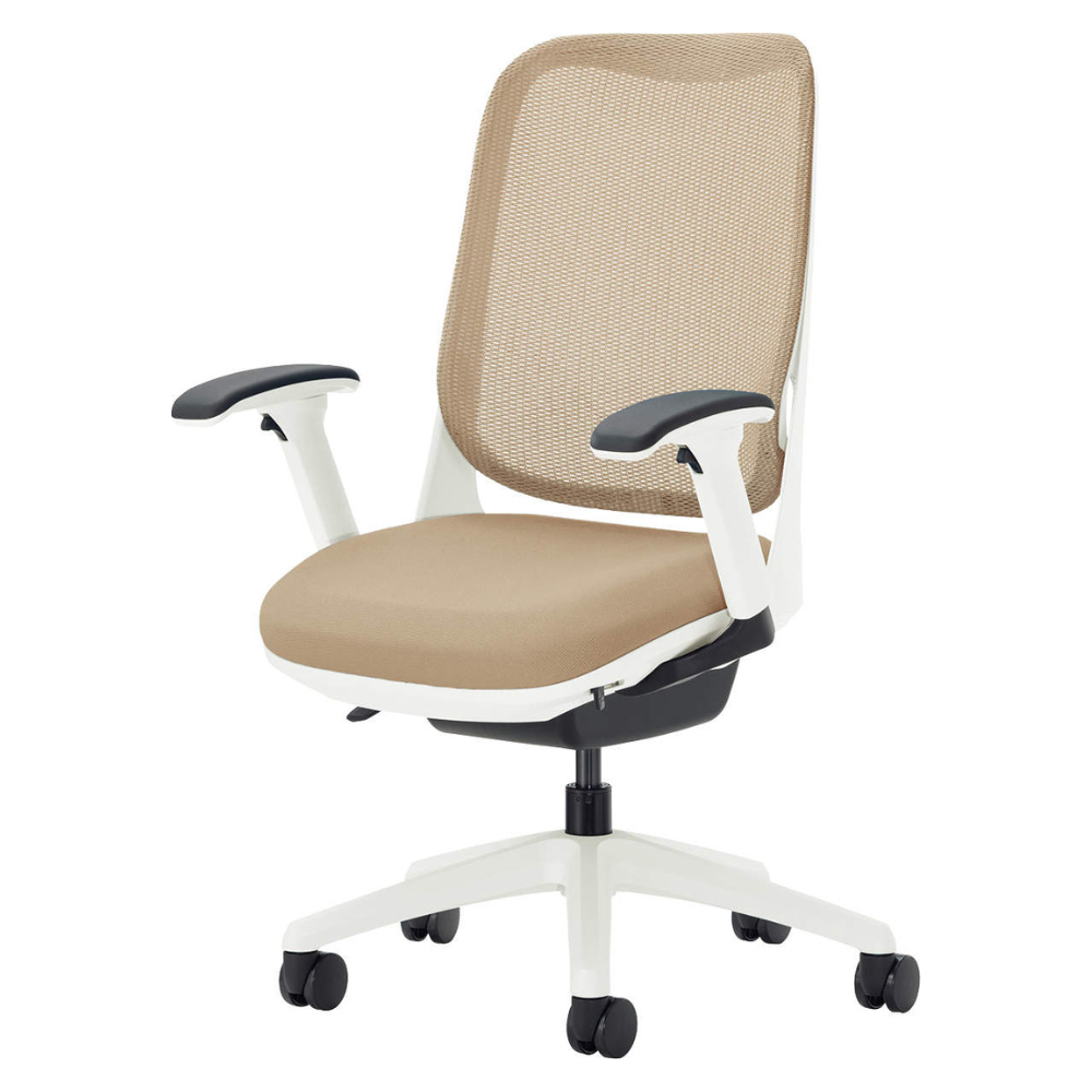 LION(ライオン事務器) RIDE(ライド) ホワイトフレーム オフィスチェア メッシュ