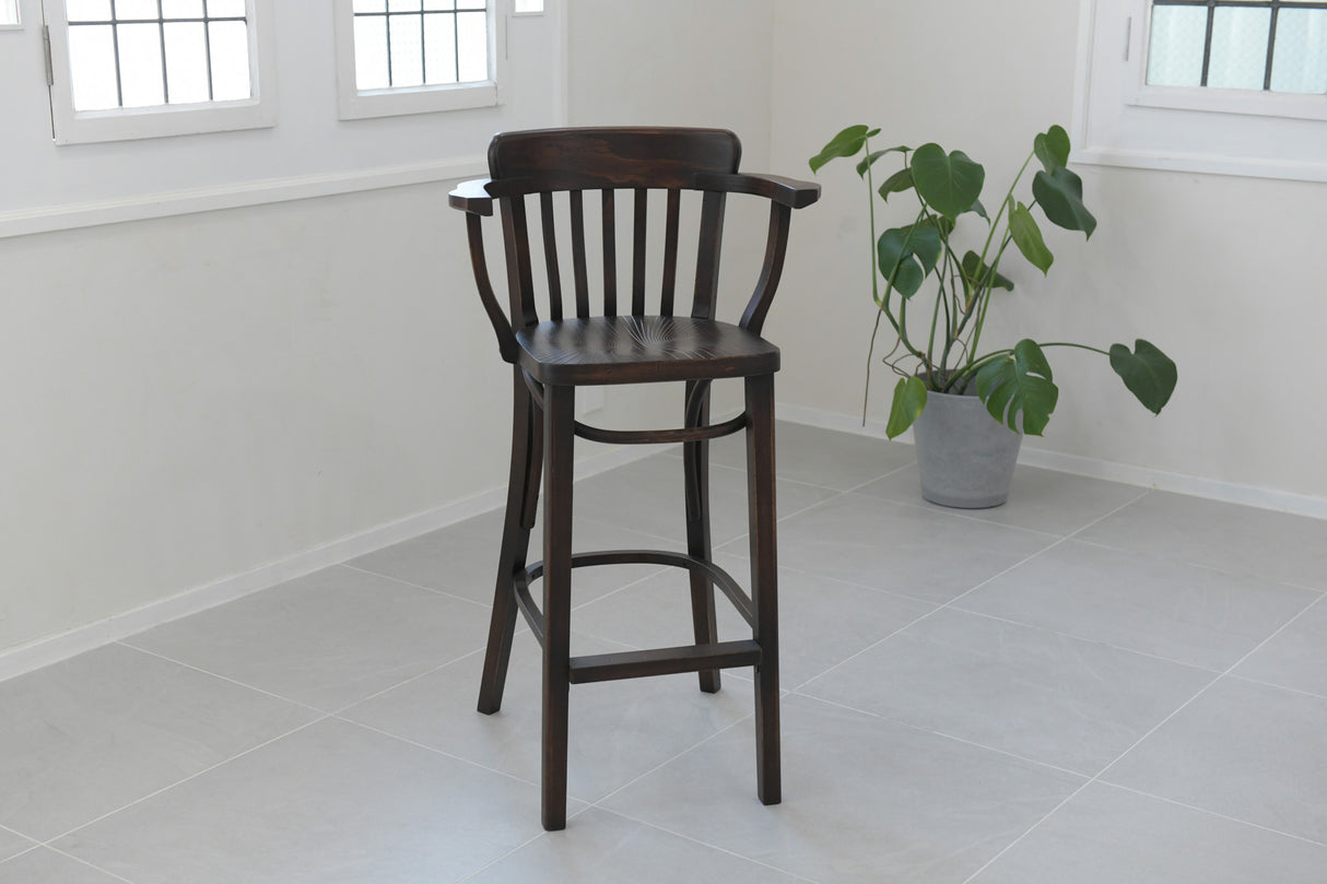 HUTTEN(ハッテン) 2145/80 ハイチェア アンティーク 木製 カフェ 飲食店 店舗