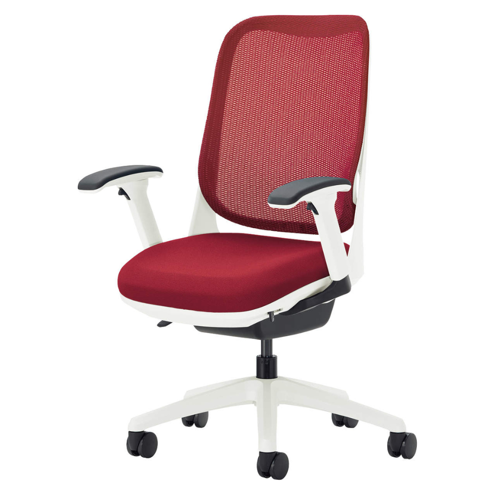 LION(ライオン事務器) RIDE(ライド) ホワイトフレーム オフィスチェア メッシュ