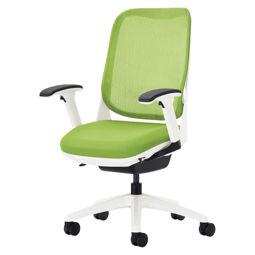 LION(ライオン事務器) RIDE(ライド) ホワイトフレーム オフィスチェア メッシュ