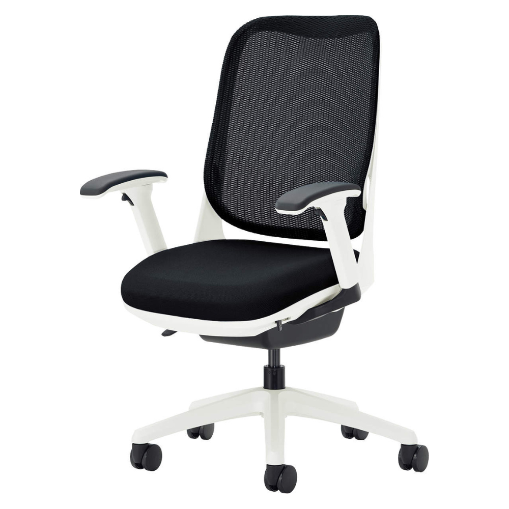 LION(ライオン事務器) RIDE(ライド) ホワイトフレーム オフィスチェア メッシュ