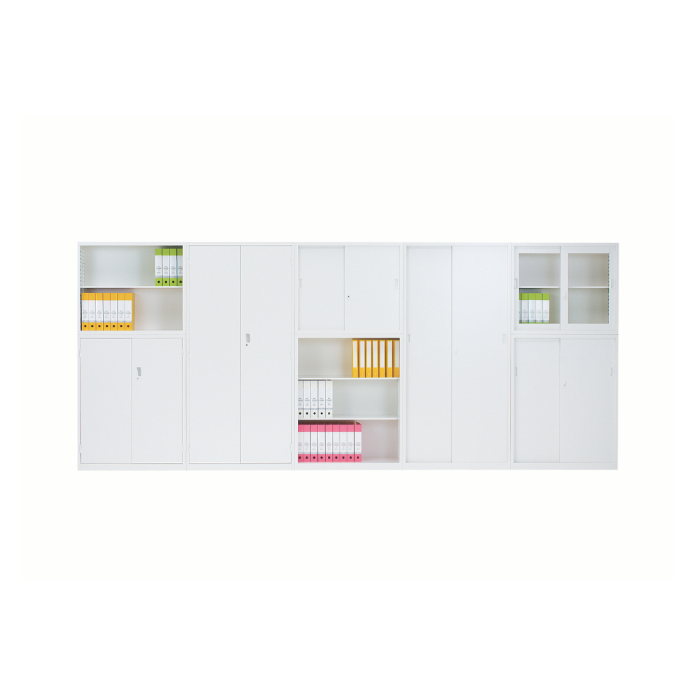 【SFシリーズ】キャビネット スチール引違い 高さ750mm 上置用