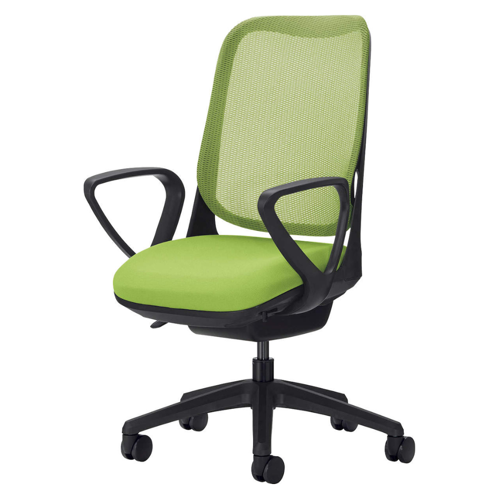 LION(ライオン事務器) RIDE(ライド) ブラックフレーム オフィスチェア メッシュ