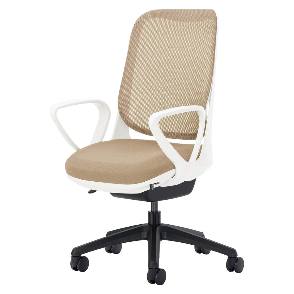 LION(ライオン事務器) RIDE(ライド) ホワイトフレーム オフィスチェア メッシュ