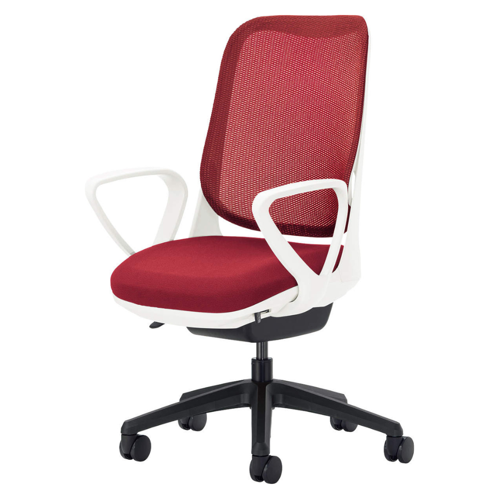 LION(ライオン事務器) RIDE(ライド) ホワイトフレーム オフィスチェア メッシュ