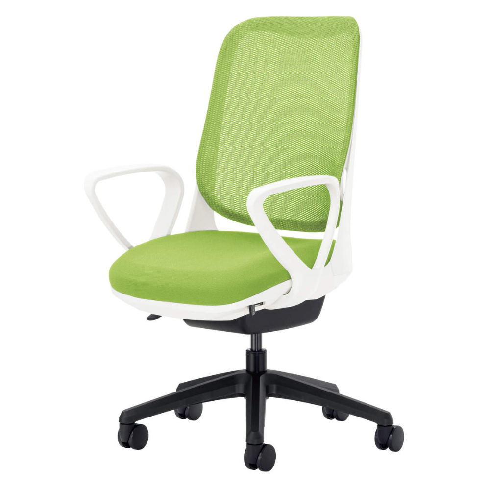 LION(ライオン事務器) RIDE(ライド) ホワイトフレーム オフィスチェア メッシュ