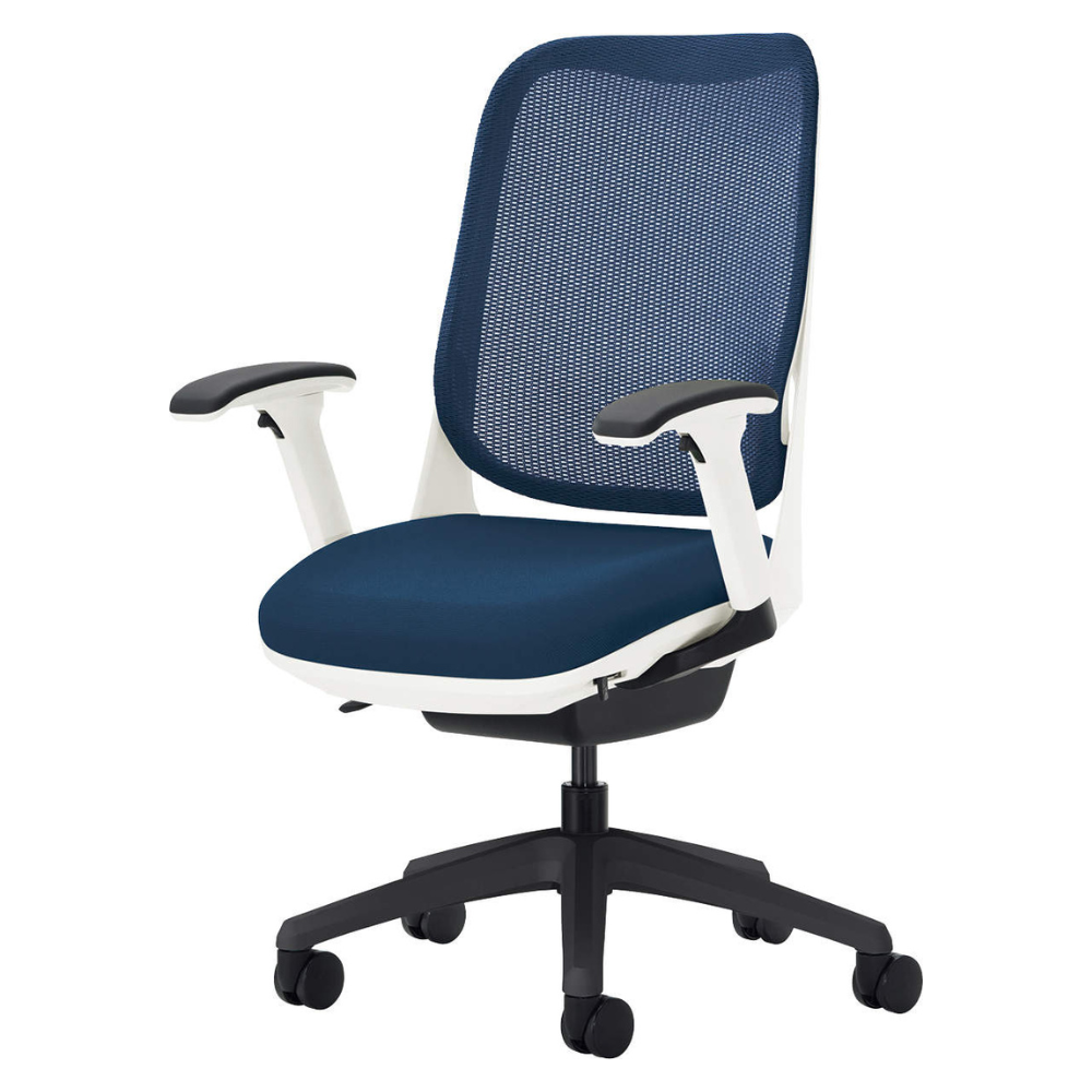 LION(ライオン事務器) RIDE(ライド) ホワイトフレーム オフィスチェア メッシュ