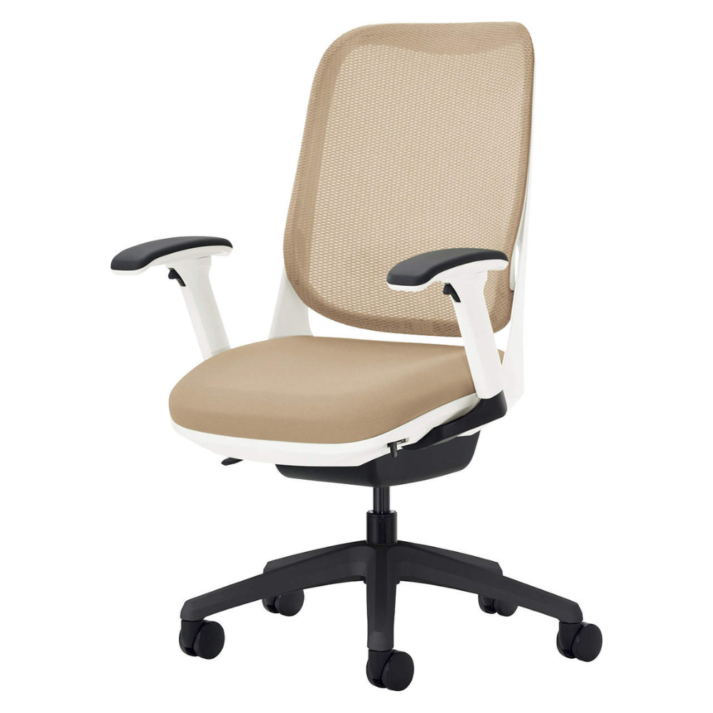 LION(ライオン事務器) RIDE(ライド) ホワイトフレーム オフィスチェア メッシュ