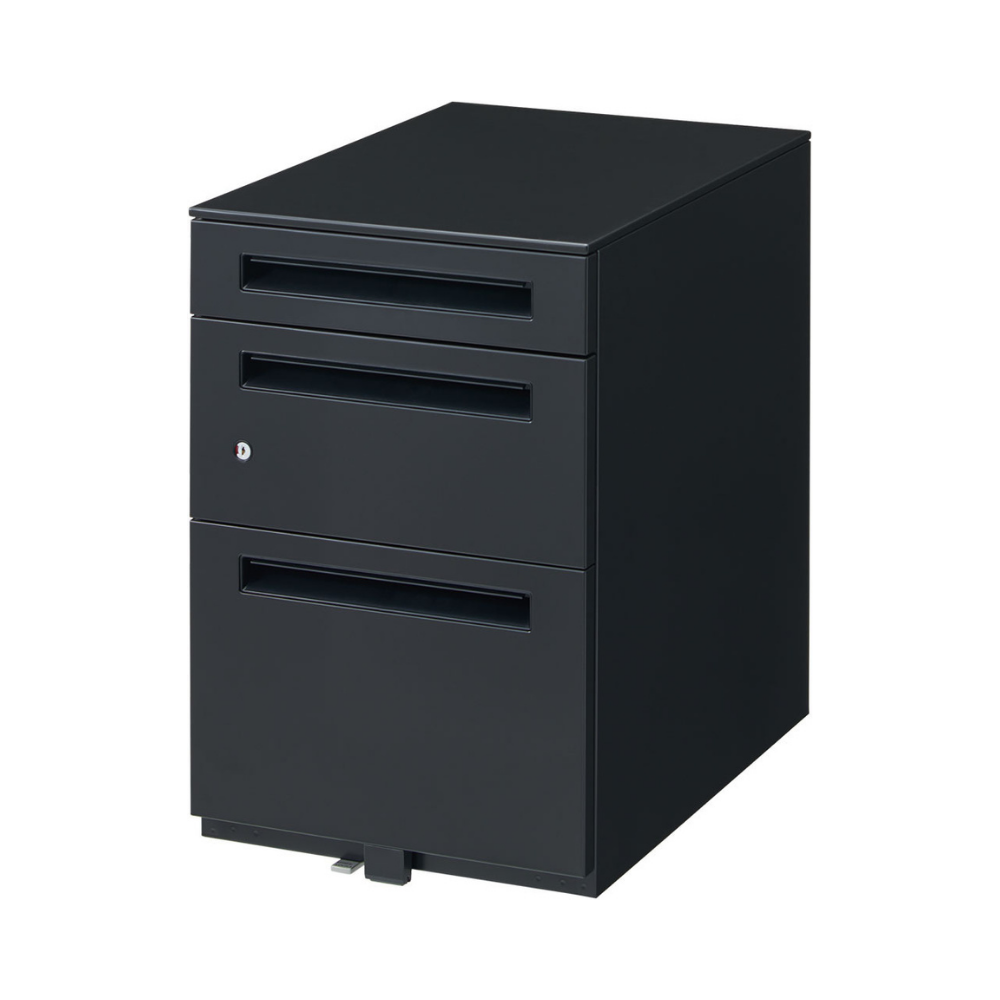 UCHIDA(内田洋行) STワゴン A4-3段【シリンダー錠】 W396×D585×H606mm