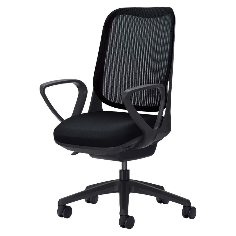 LION(ライオン事務器) RIDE(ライド) ブラックフレーム オフィスチェア メッシュ