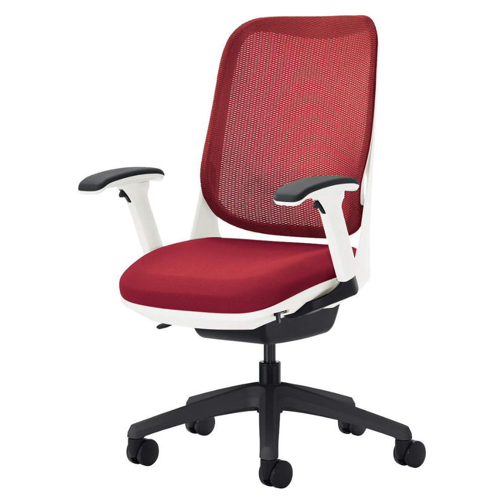 LION(ライオン事務器) RIDE(ライド) ホワイトフレーム オフィスチェア メッシュ