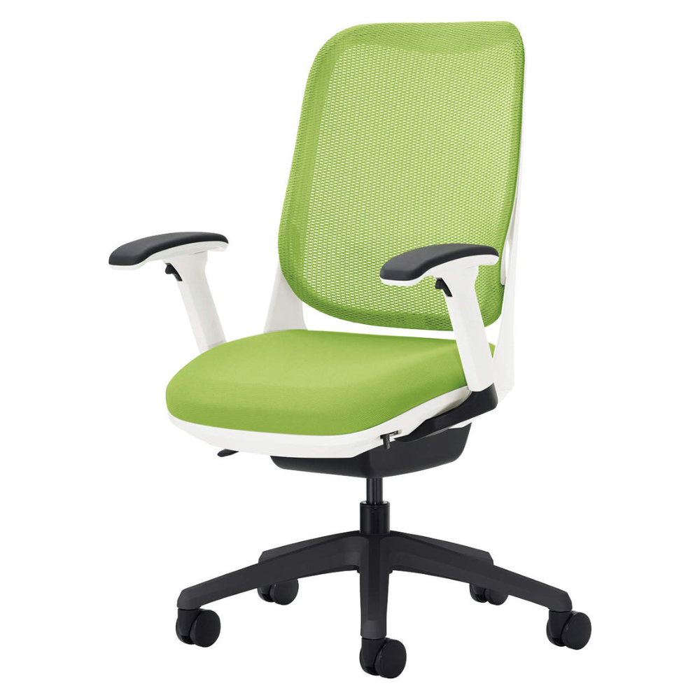 LION(ライオン事務器) RIDE(ライド) ホワイトフレーム オフィスチェア メッシュ