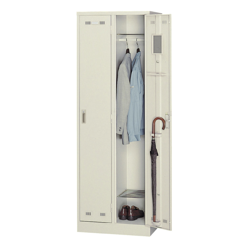 スチールロッカー 2人用 W608×D515×H1790mm 下置用 シリンダー錠