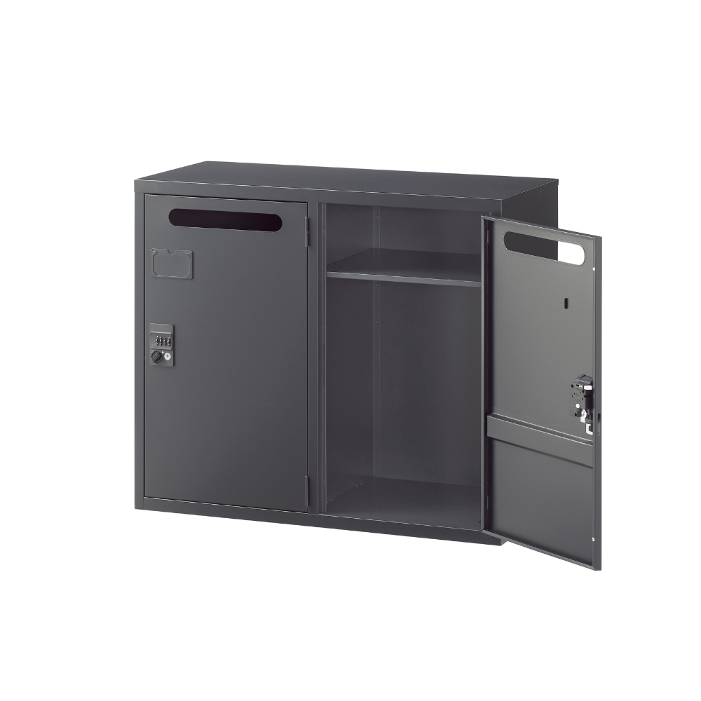 【SFBシリーズ】メールボックス 2人用 高さ750mm 上置用 ダイヤル錠