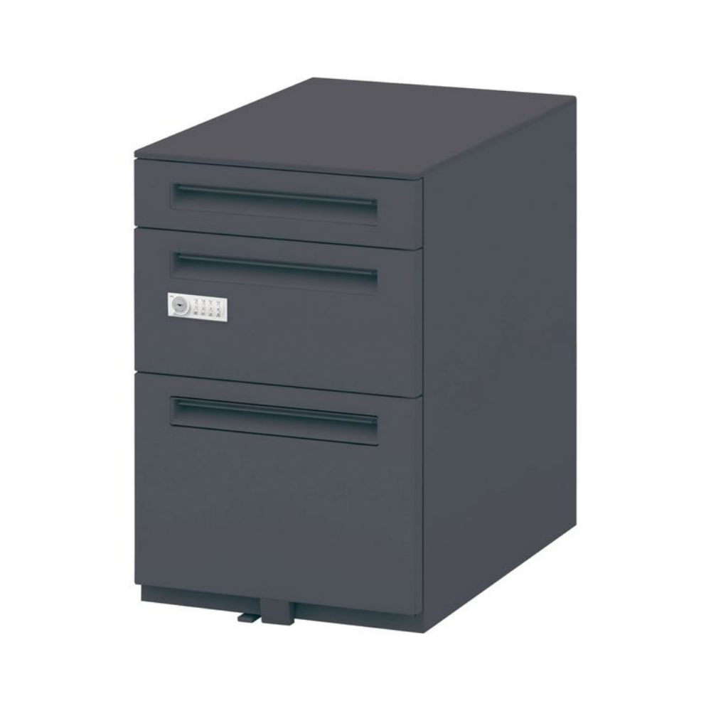 UCHIDA(内田洋行) STワゴン A4-3段【ダイヤル錠】 W396×D585×H606mm