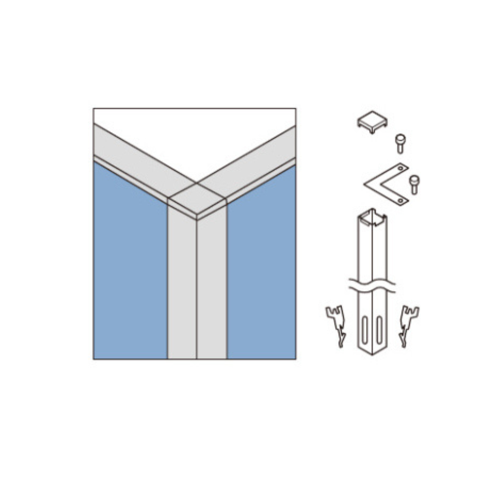 【UCHIDA(内田洋行)E3 PANEL SYSTEM専用】Lジョイント