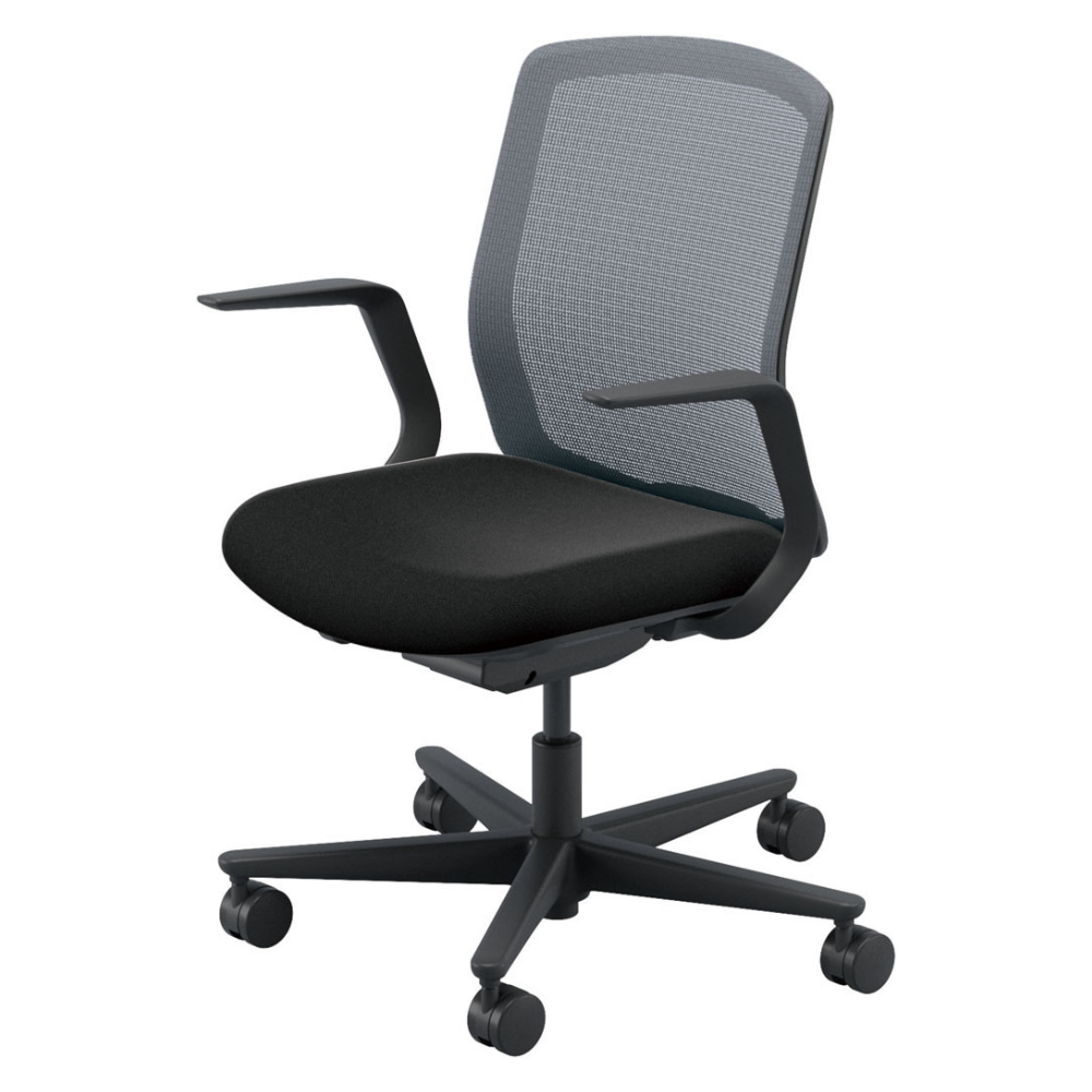 UCHIDA(内田洋行) CARISSA2(カリッサ2) ミドルバック ツートン 座ブラックタイプ