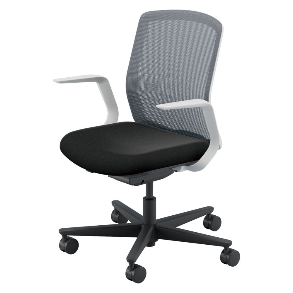 UCHIDA(内田洋行) CARISSA2(カリッサ2) ミドルバック ツートン 座ブラックタイプ