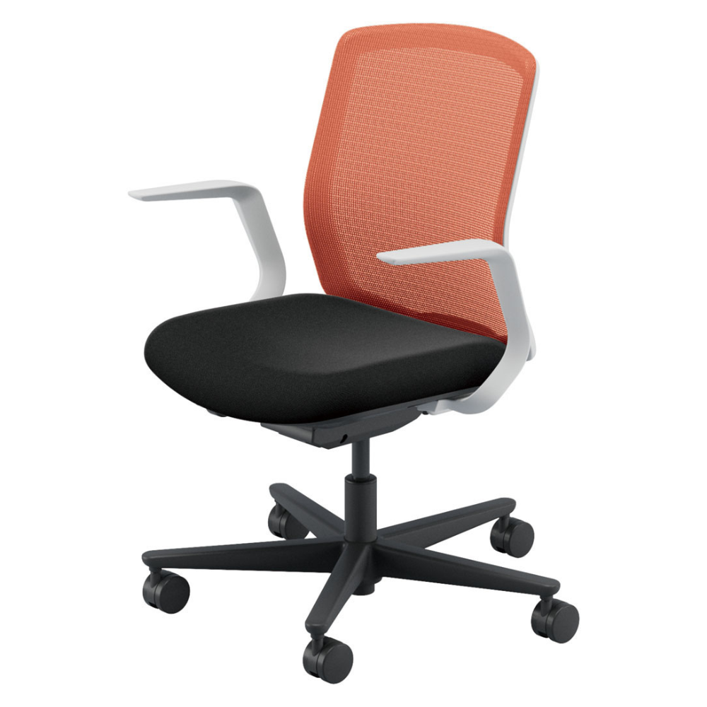 UCHIDA(内田洋行) CARISSA2(カリッサ2) ミドルバック ツートン 座ブラックタイプ