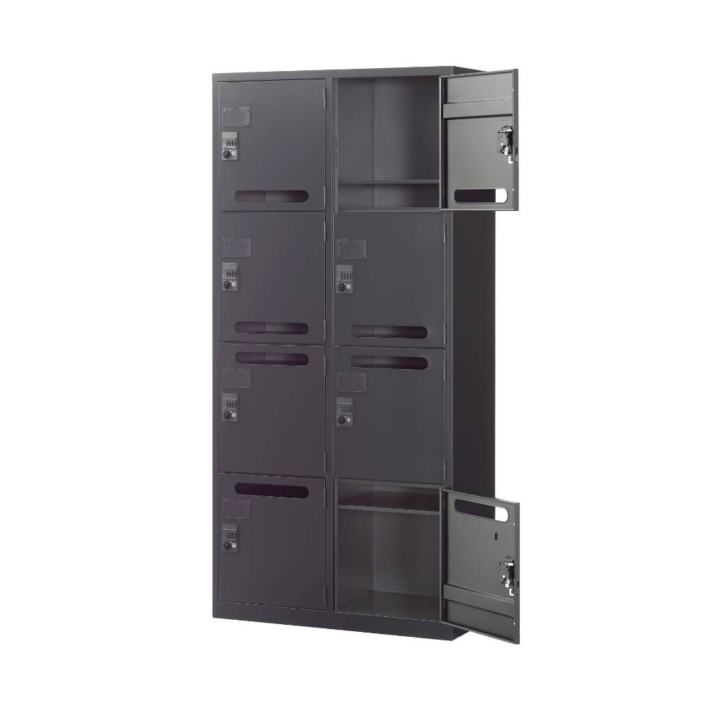 【SFBシリーズ】メールボックス 8人用 高さ1860mm 下置用 ダイヤル錠